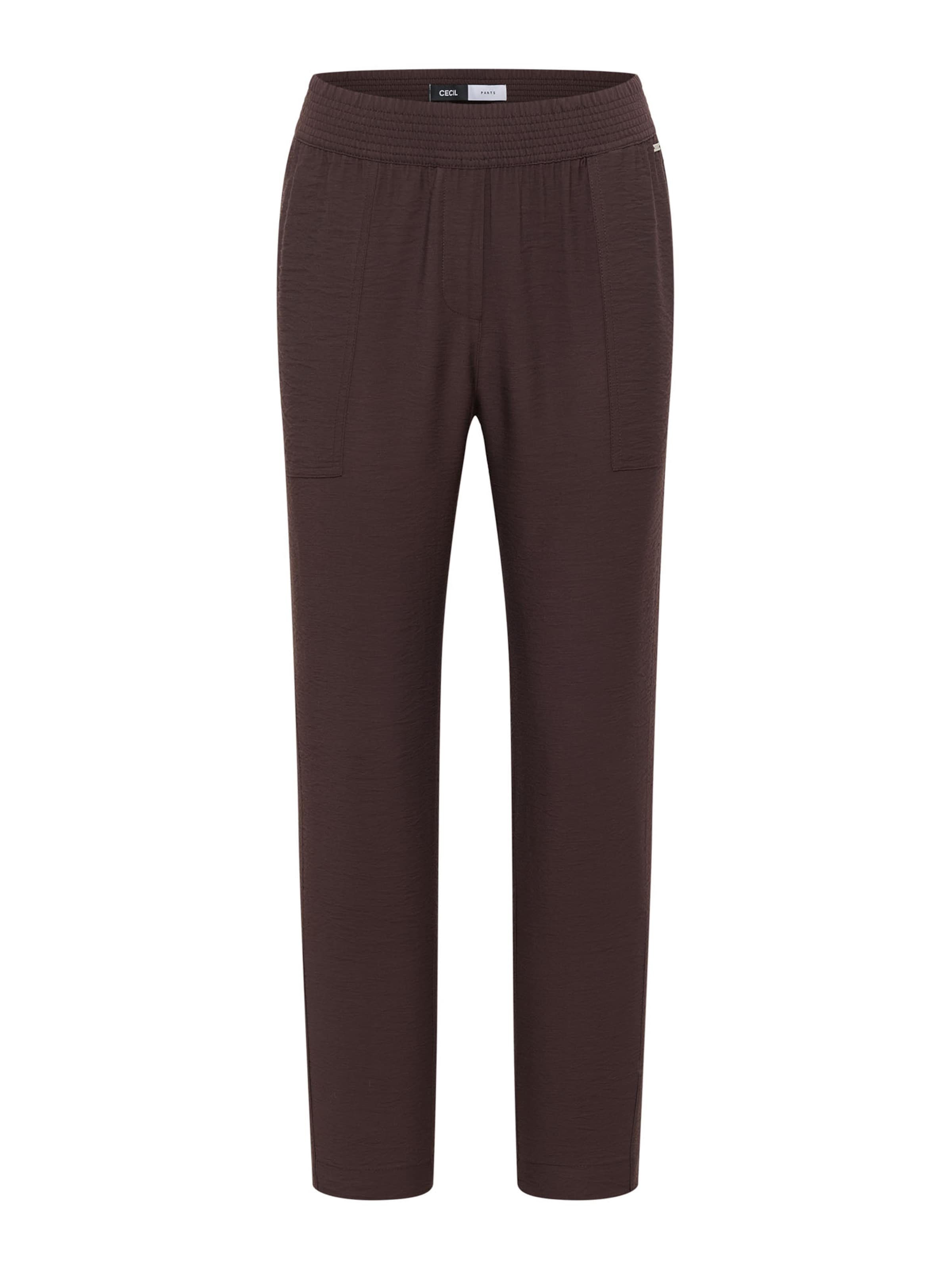 CECIL Slim fit Trousers 'Chelsea' in Brown: front