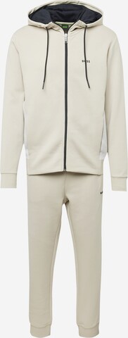 BOSS Joggingpak in Beige: voorkant