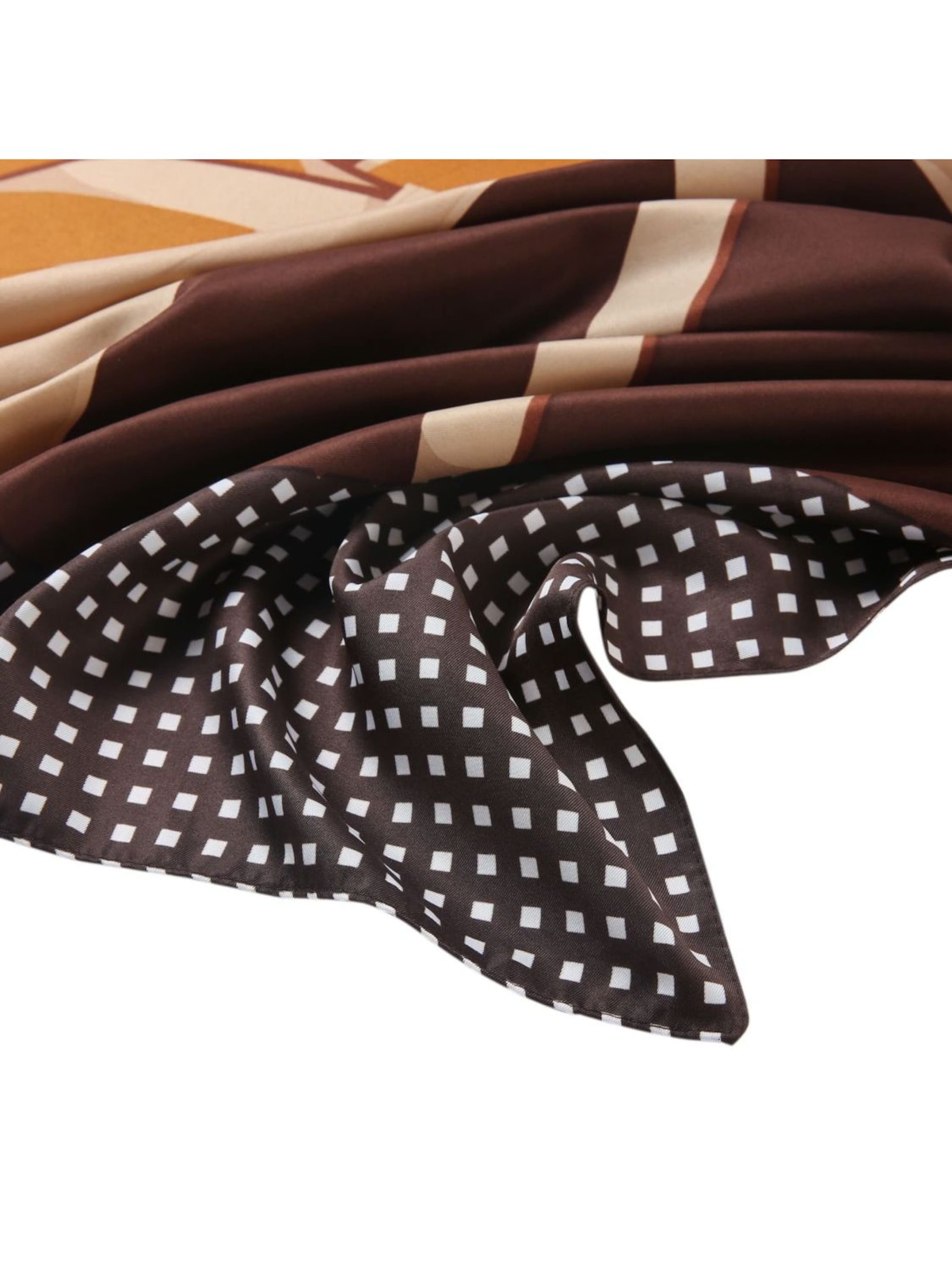 Écharpe 'Grand carré de Soie Selling Zoé' alberto cabale en marron