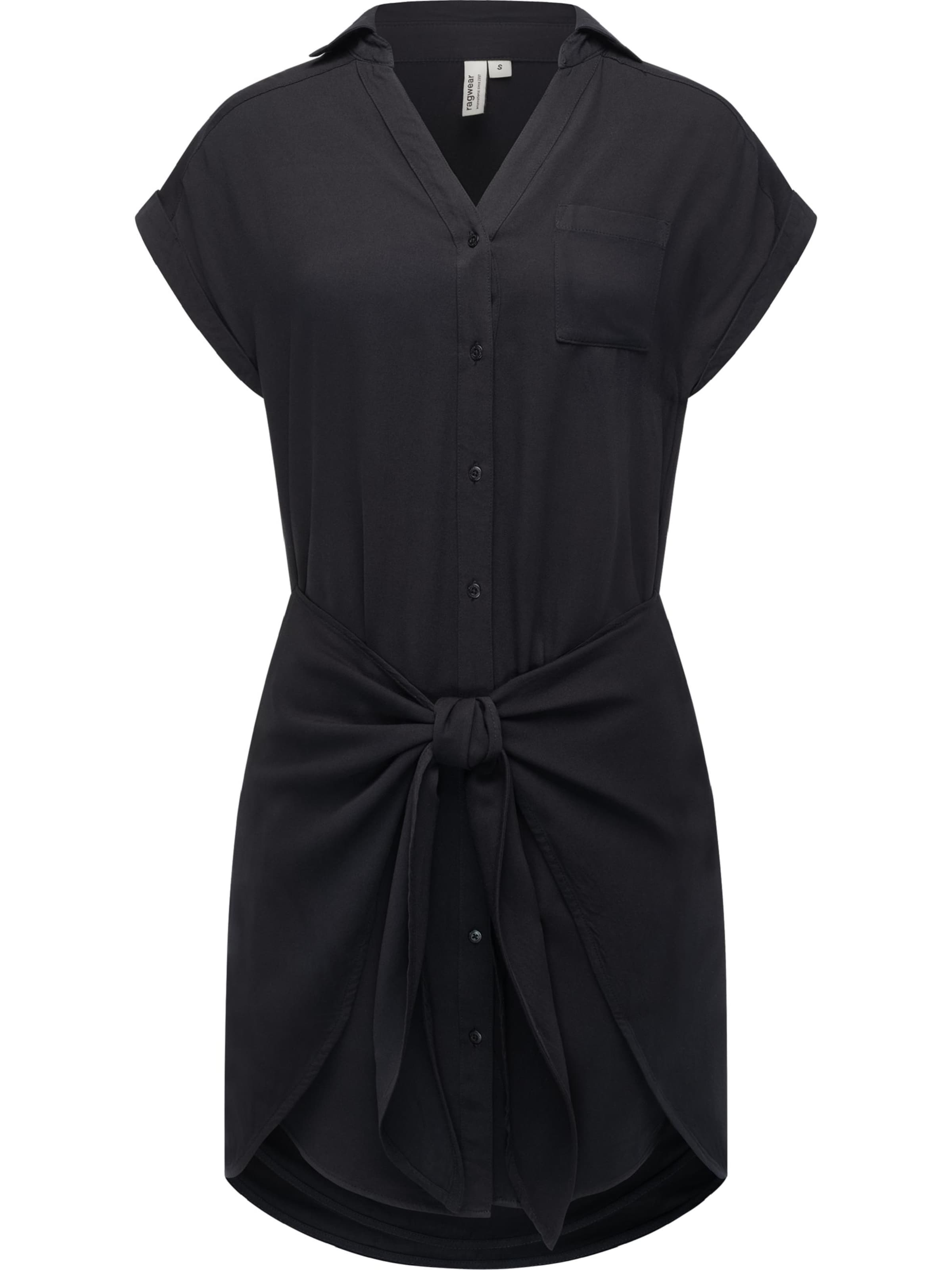 Ragwear Платье-рубашка 'Bahaya' в Черный: спереди