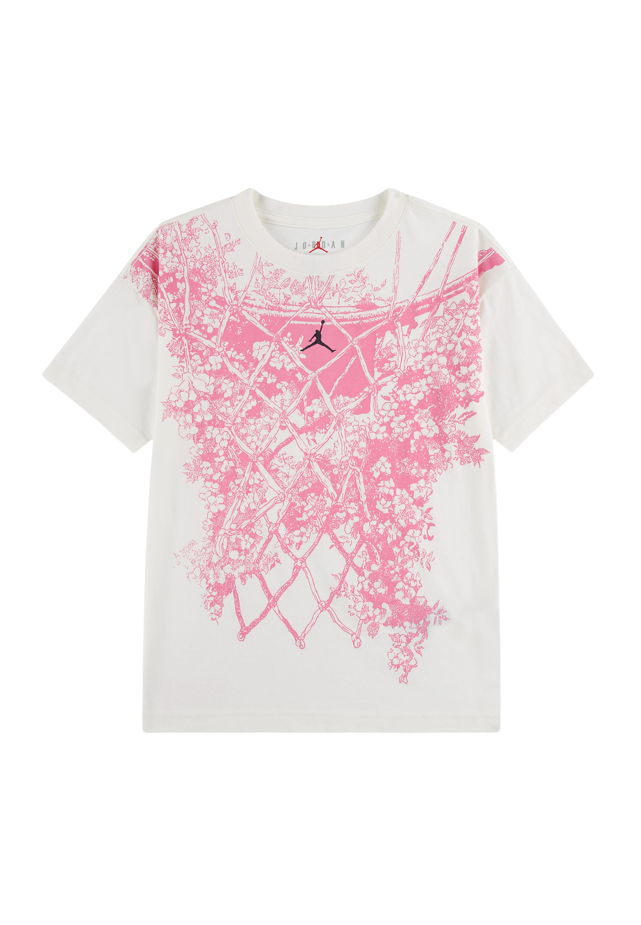 Tricou 'NET BOUQUET' de la Jordan pe bej: față