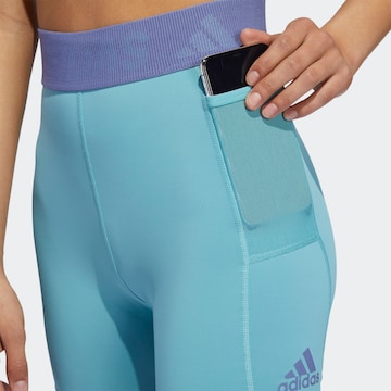 ADIDAS SPORTSWEAR Skinny Workout Pants 'Techfit Badge of Sport' in Green