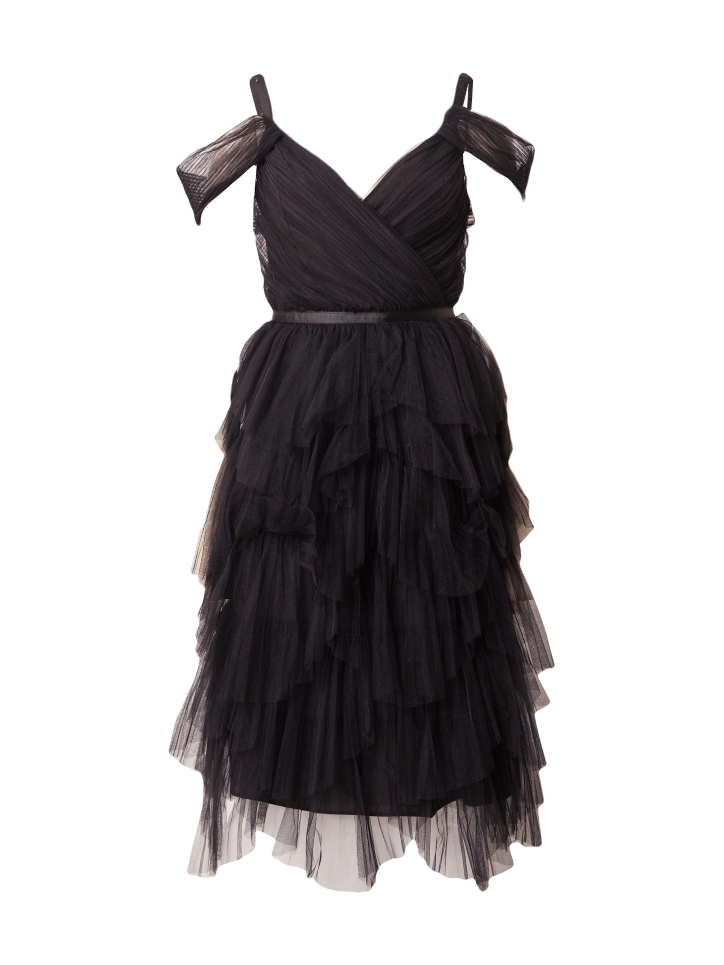 True Decadence Koktejlové šaty – černá: přední strana