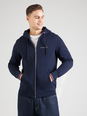 TOMMY HILFIGER Sweatjacke in Blau: Vorderseite