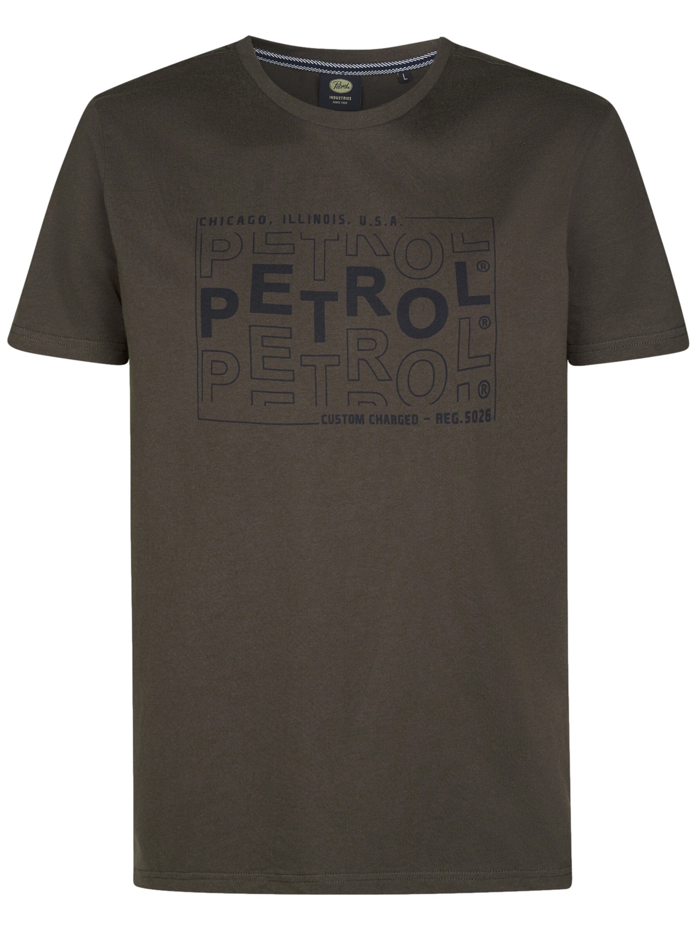 T-Shirt Petrol Industries en gris : devant