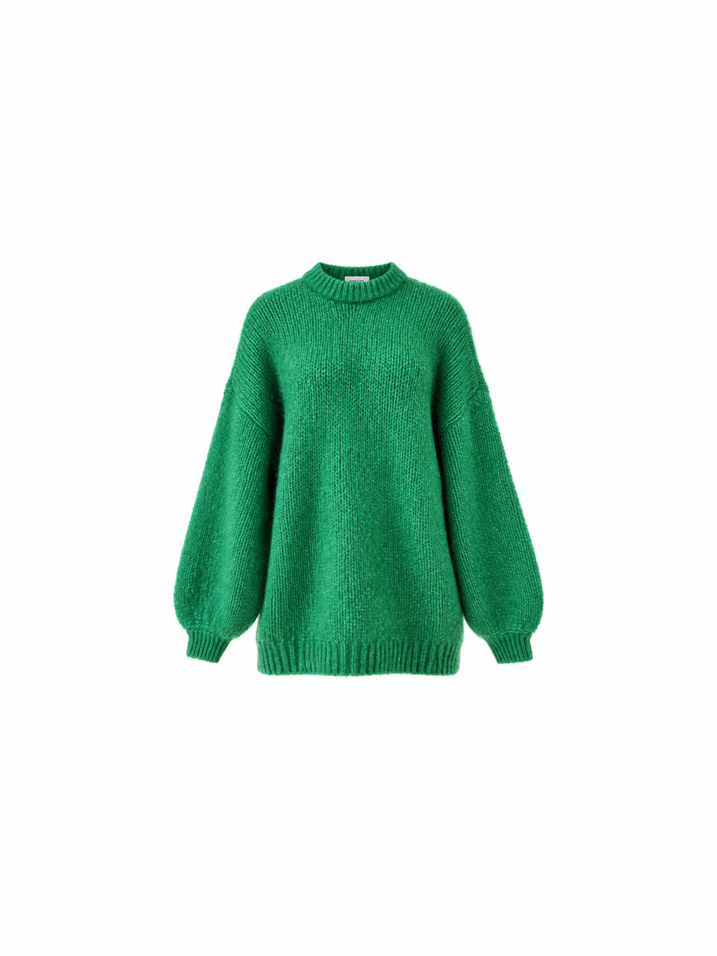 Pull-over oversize Kamila Šikl en vert : devant