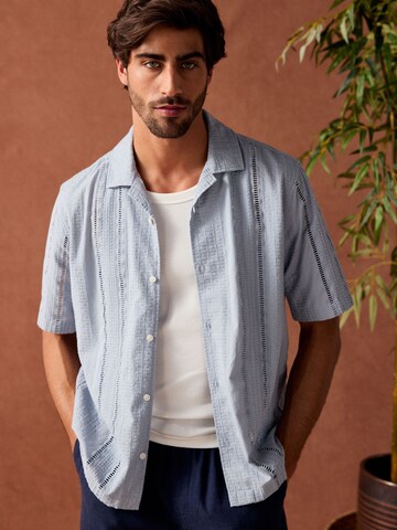 Next Regular Fit Hemd in Blau