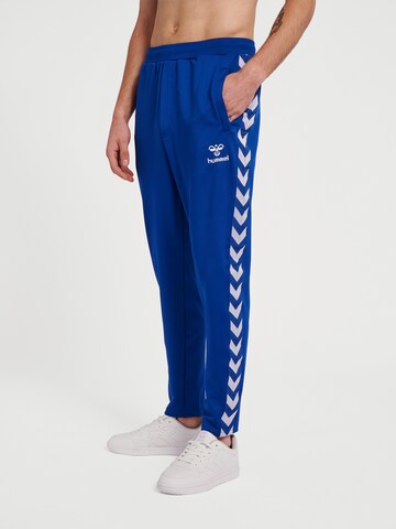 Hummel - Regular Calças de desporto 'Nathan 2.0' em azul: frente