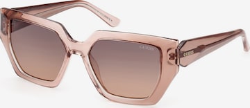 Lunettes de soleil GUESS en marron : devant