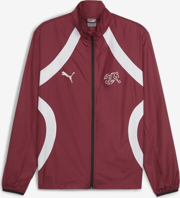 PUMA Training Jacket 'Schweiz Gewebte' in Red: front