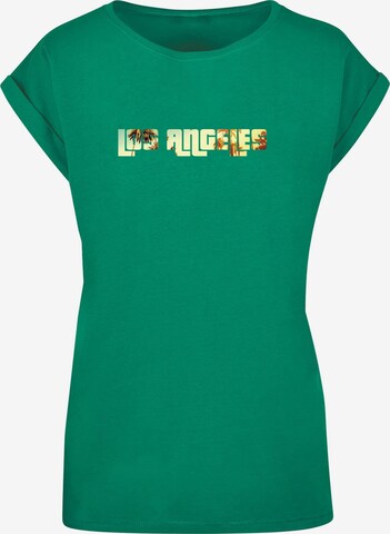 Merchcode Shirt 'Grand Los Angeles' in Groen: voorkant