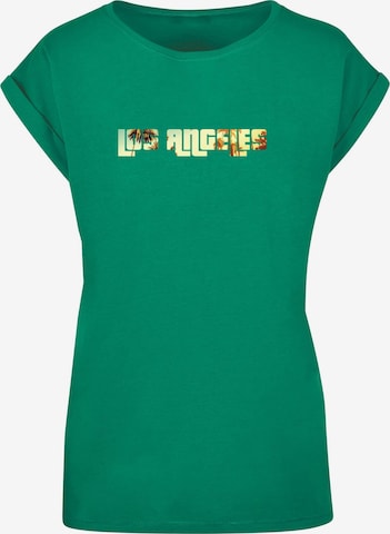 Merchcode T-Shirt 'Grand Los Angeles' in Grün: predná strana