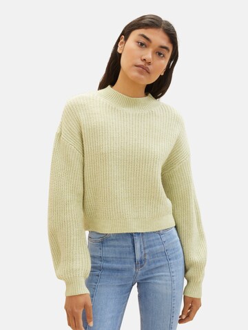 TOM TAILOR DENIM Sweater in Yellow: front