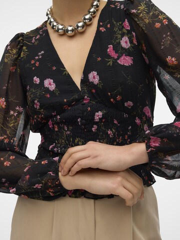 VERO MODA Blouse 'Rosa' in Zwart