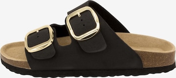 SUPERSOFT by Indigo Pantolette 'Classic' in Schwarz: Vorderseite