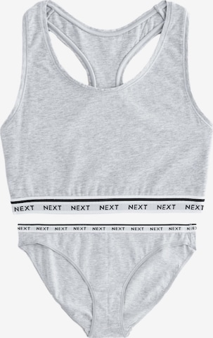 Next Bustier Alusasusetti värissä harmaa: etupuoli