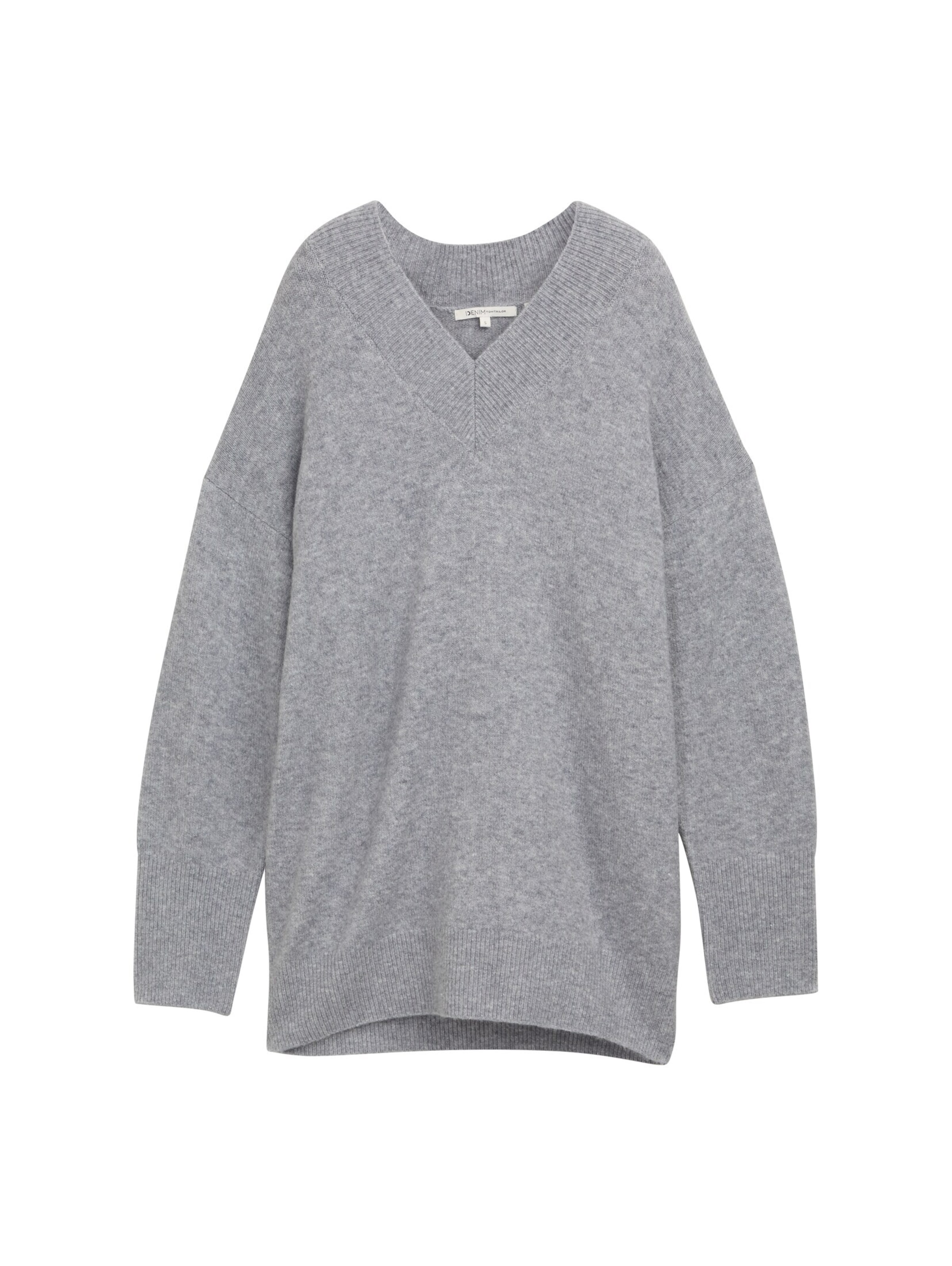 TOM TAILOR DENIM Pullover in Grau: Vorderseite