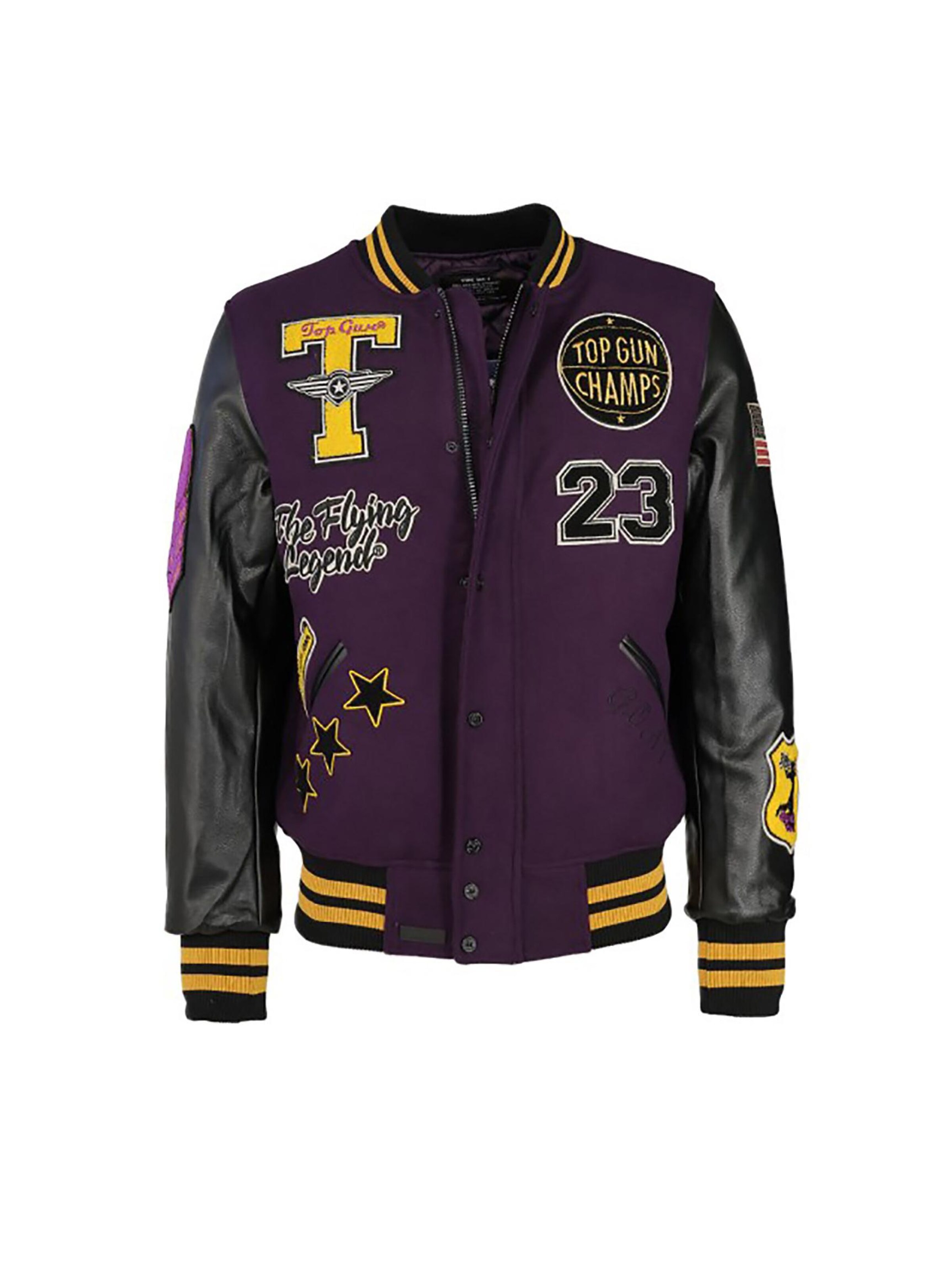 TOP GUN Between-Season Jacket 'TGJ2137' in Purple: front