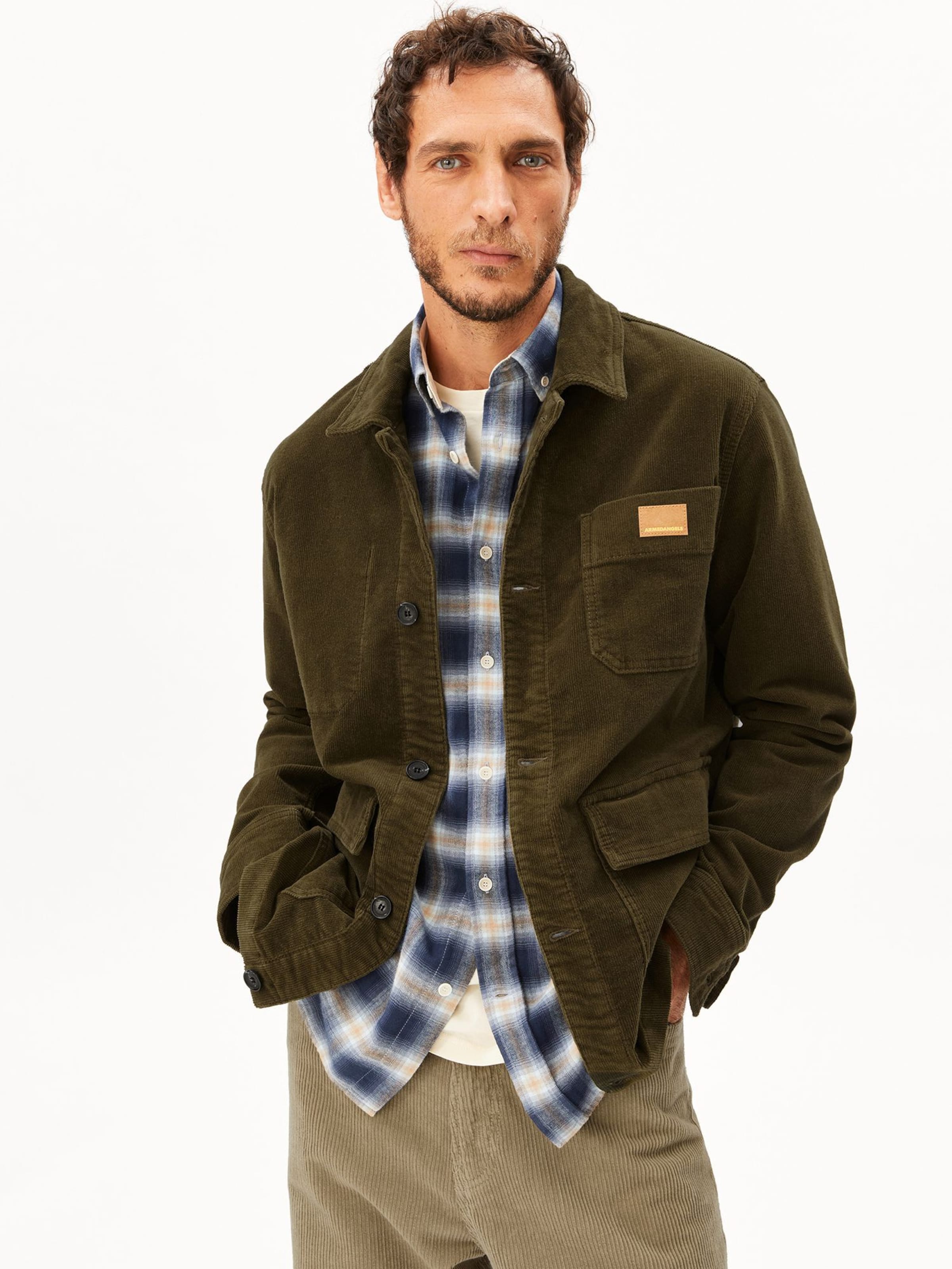 Veste mi-saison ARMEDANGELS en vert : devant