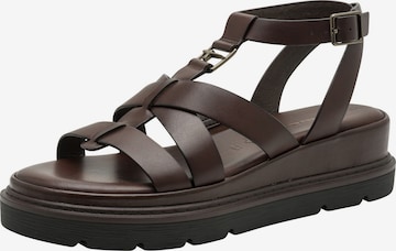 Sandales Tamaris en marron : devant