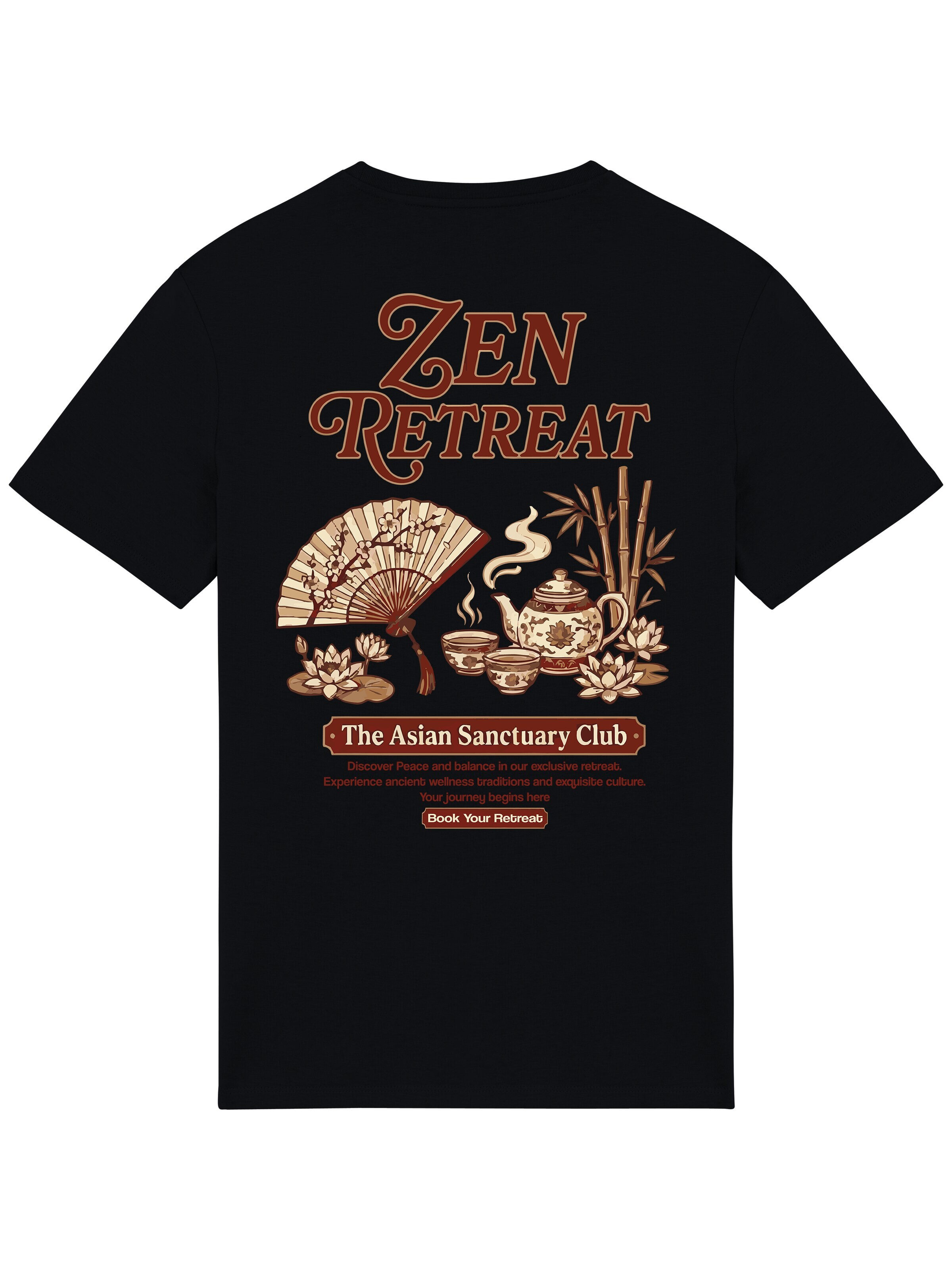RoamLikeSummer Shirt 'Zen Retreat' in Schwarz