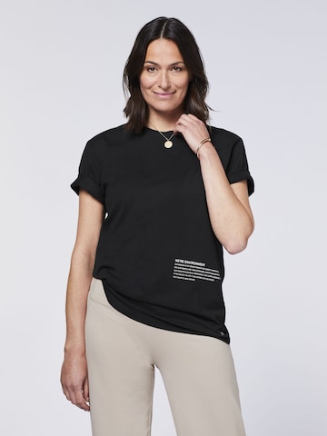 Detto Fatto T-Shirt ' mit Statement-Schriftzug ' in Schwarz