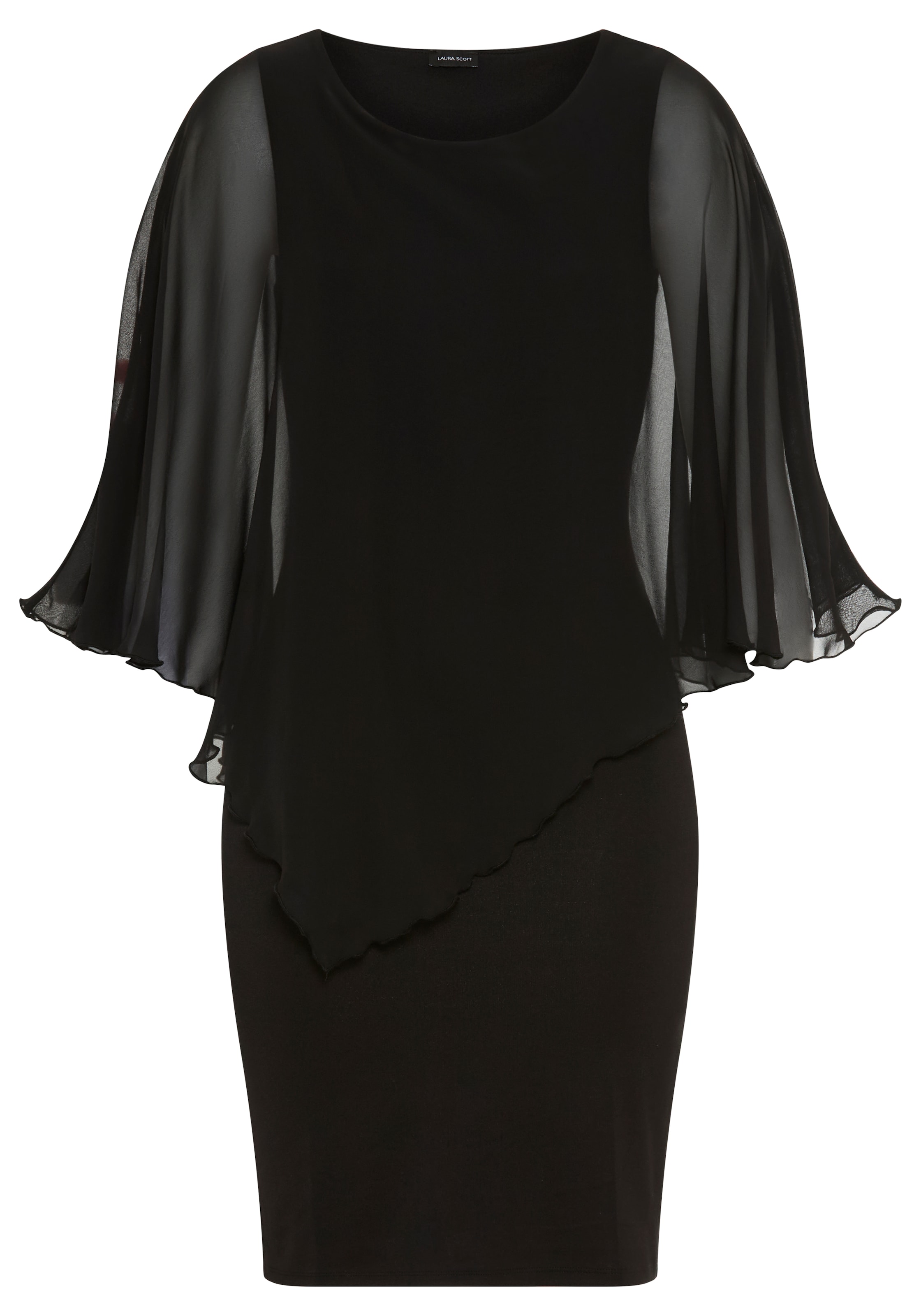 LAURA SCOTT Evening Dress in Black: front