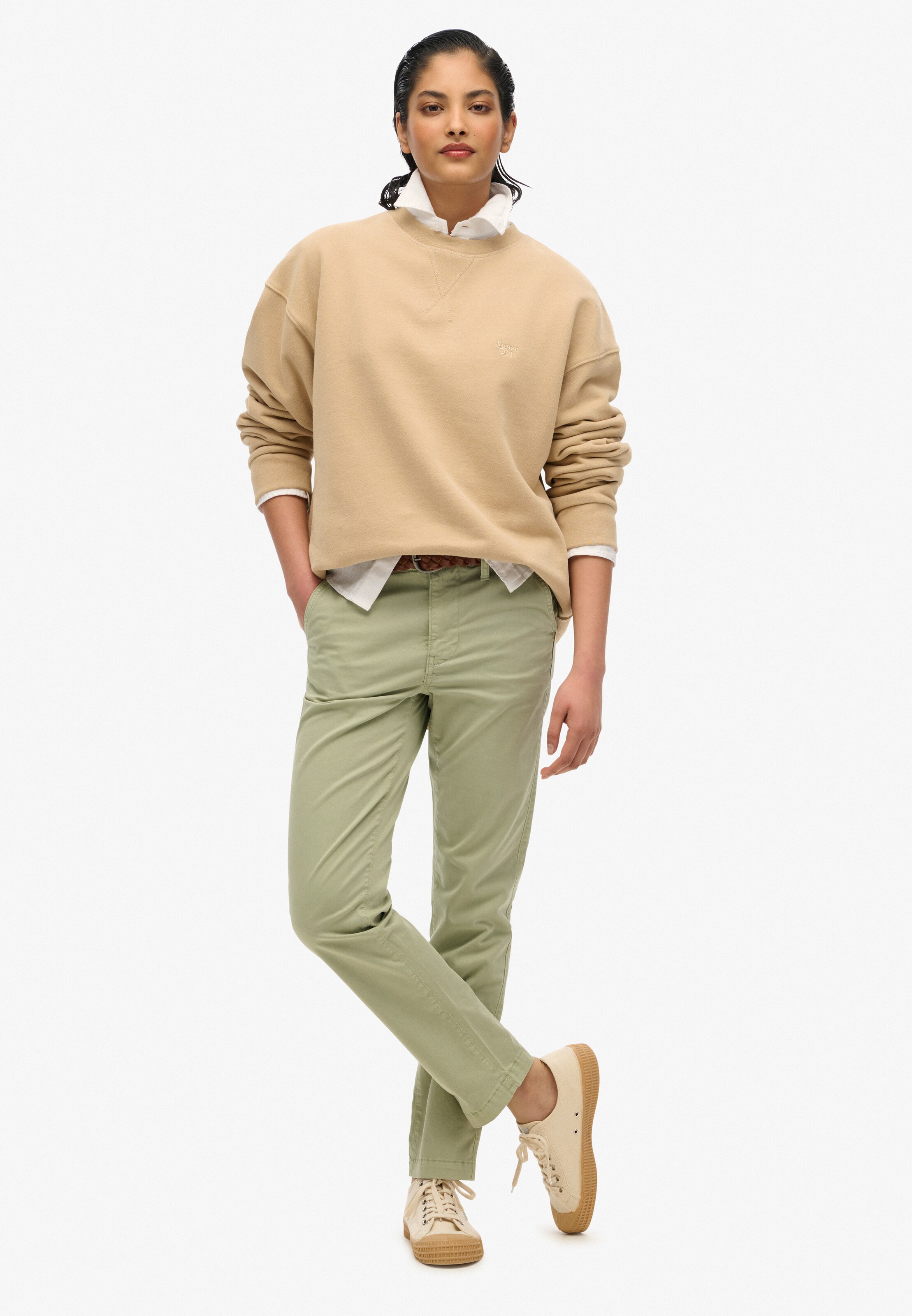 Sweat-shirt 'Studios' Superdry en beige