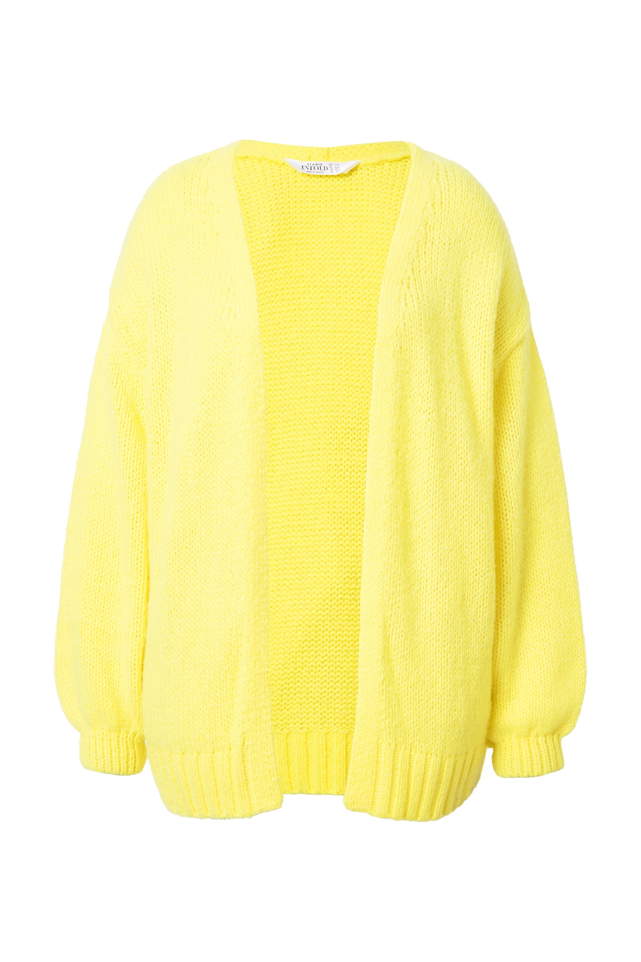 Studio Untold Strickjacke in Gelb: Vorderseite