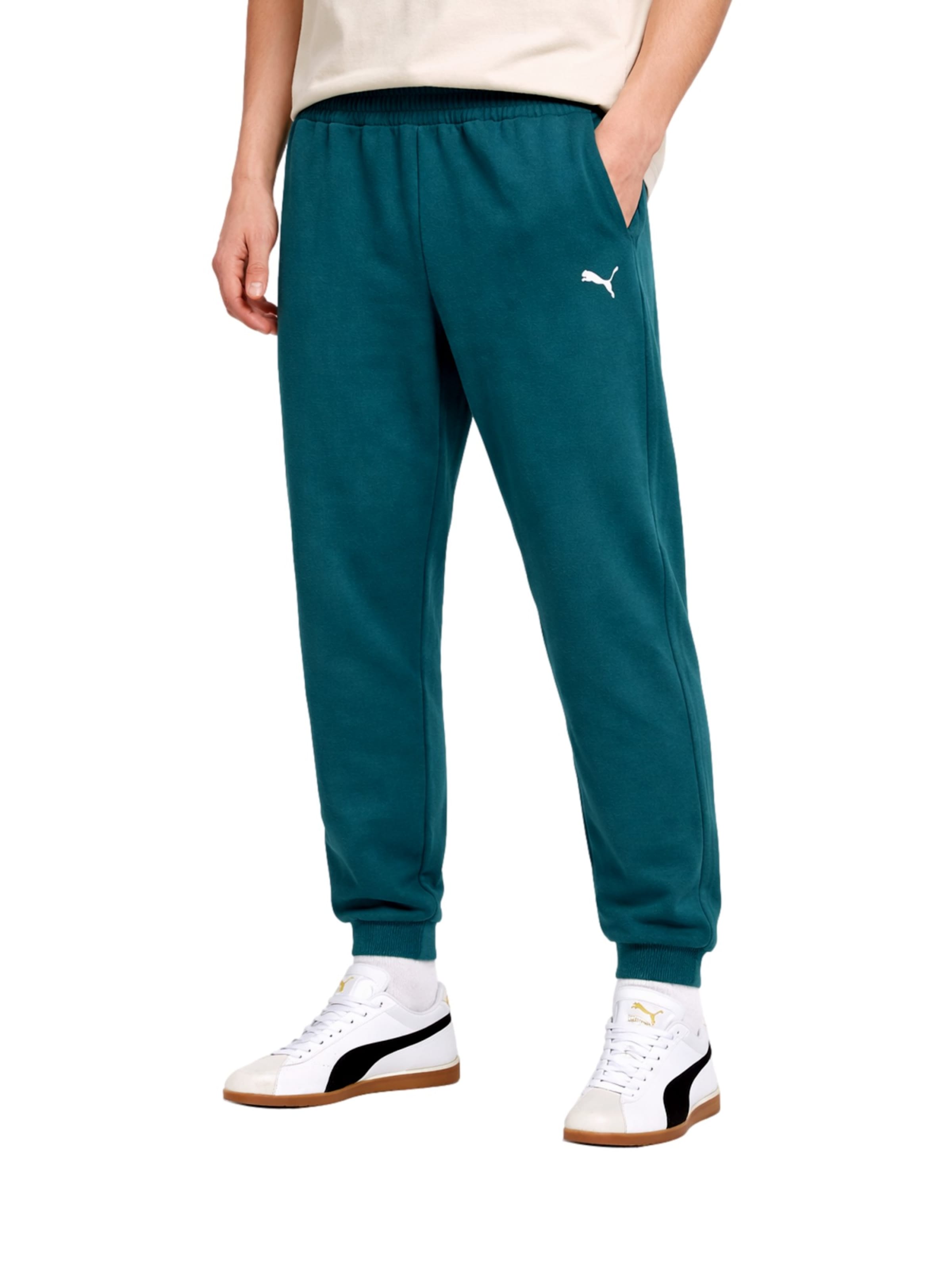 PUMA Tapered Trousers 'ESS ELEVATED' in Green: front
