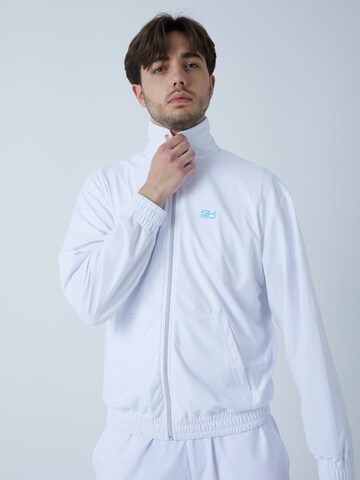 SPORTKIND Athletic Jacket 'Court' in White: front