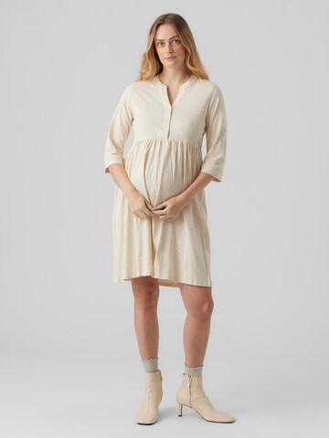 Robe-chemise 'Evi Lia' MAMALICIOUS en beige