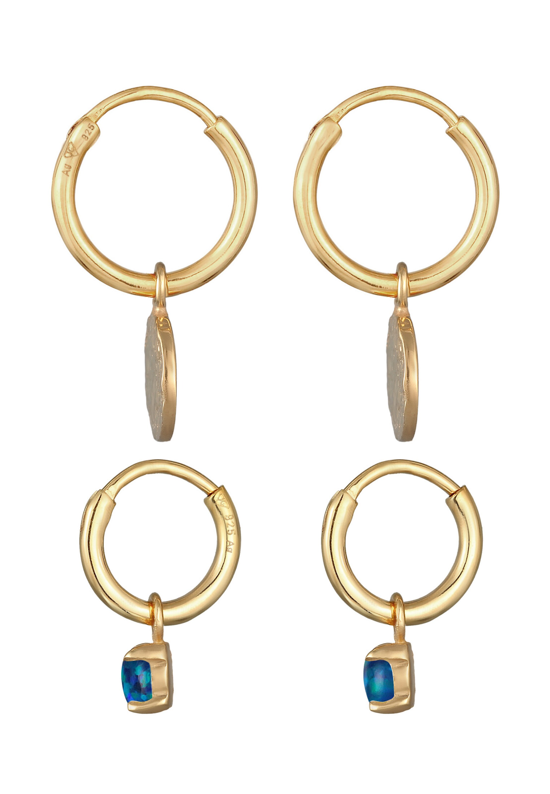 ELLI Jewelry set 'Kreis' in Gold