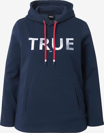 Sweat-shirt Ulla Popken en bleu : devant
