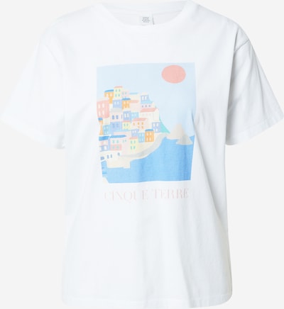 Kauf Dich Glücklich Shirt in Ecru / Turquoise / Light blue / Coral / White, Item view