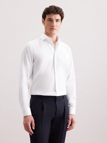 Coupe regular Chemise business 'Schwarze Rose' SEIDENSTICKER en blanc : devant