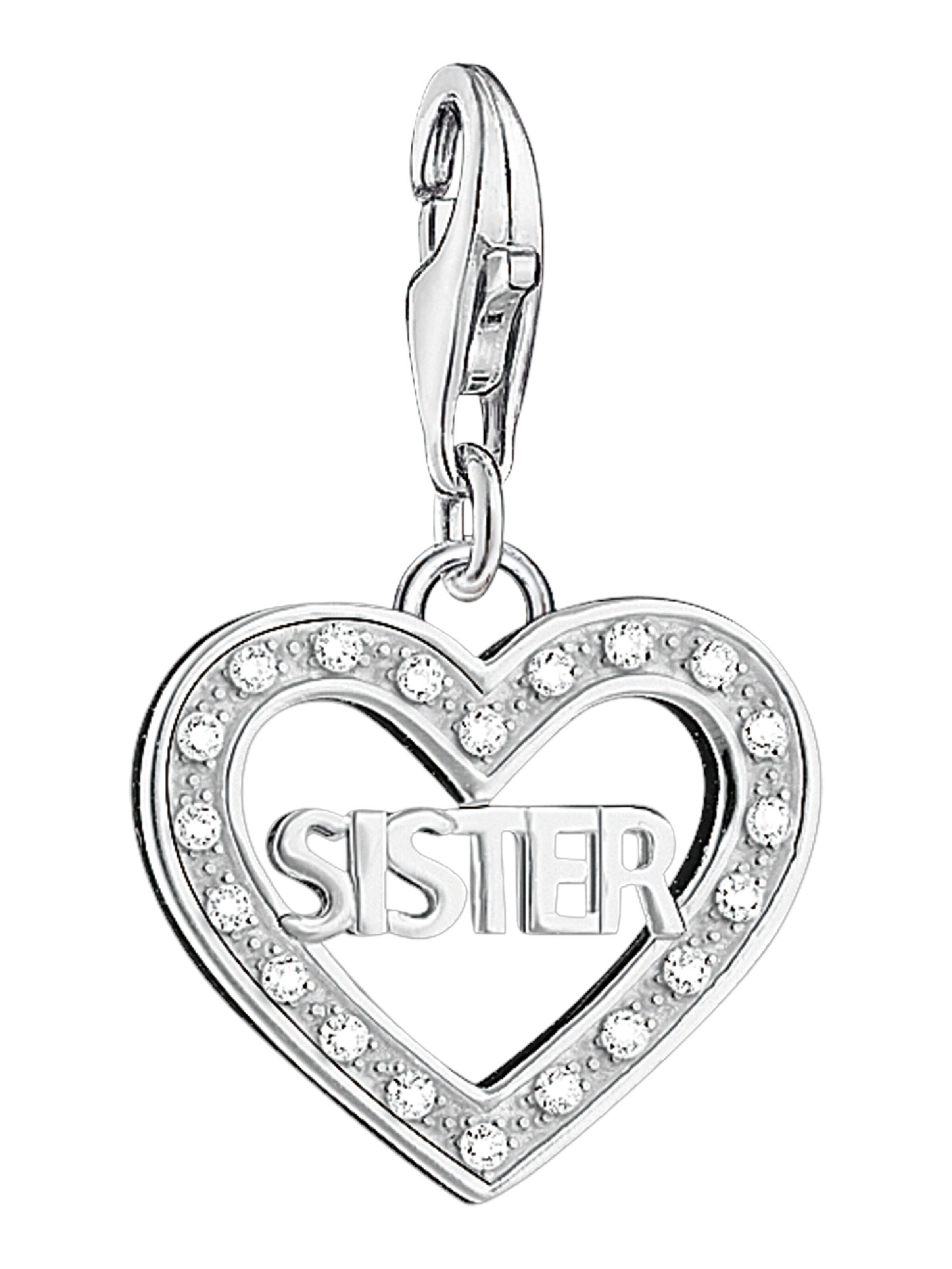 Thomas Sabo Anhänger 'Sister' in Silber: Vorderseite
