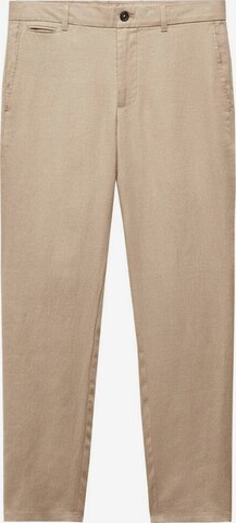 MANGO MAN Slim fit Chino Pants 'Oyster' in Beige: front