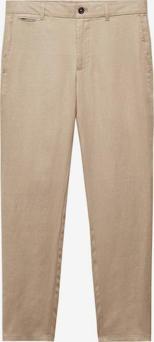 MANGO MAN Slim fit Chino Pants 'Oyster' in Beige: front