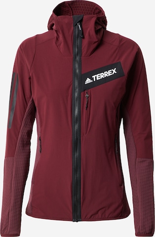 adidas Terrex Athletic Jacket in Red: front