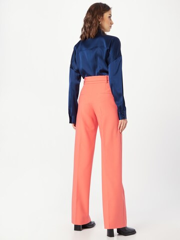 HUGO Regular Trousers with creases 'Huglia' in Red