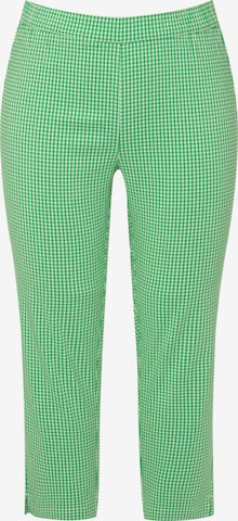 Regular Pantalon à plis Ulla Popken en vert : devant