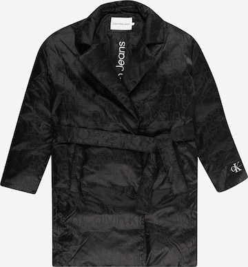Calvin Klein Jeans Παλτό 'DEBOSSING' σε μαύρο: μπροστά