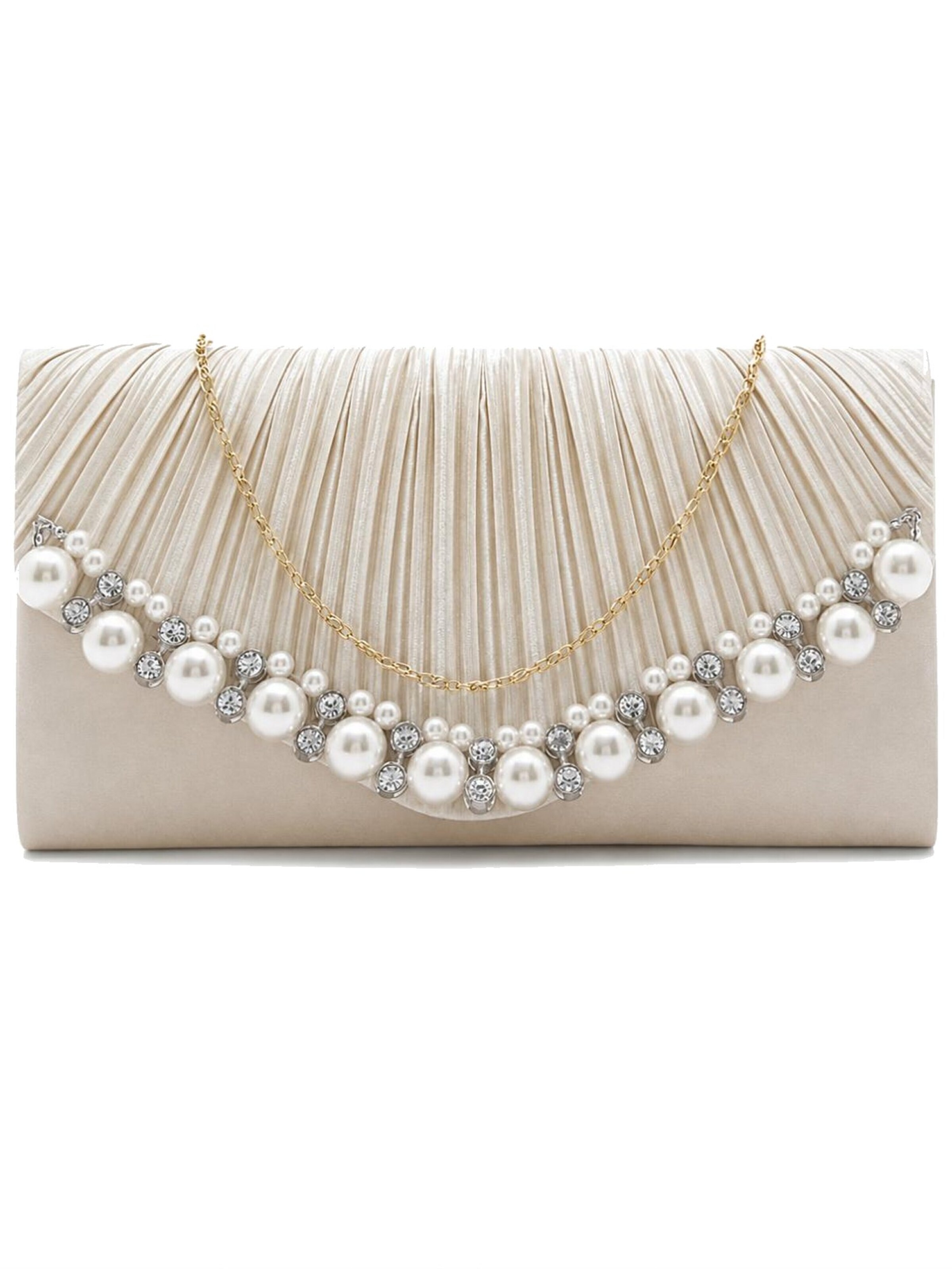 Tomshop24-7 Clutch 'Charlotte'‌ in Beige: Vorderseite