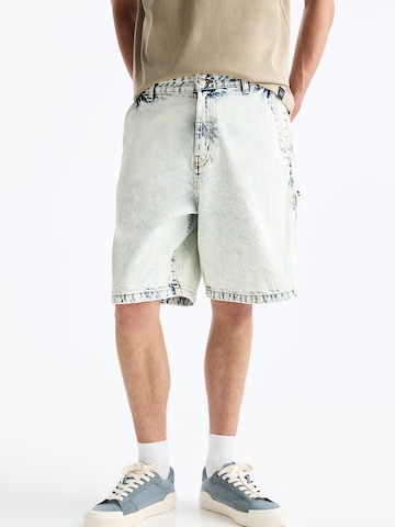 Pull&Bear Lużny krój Jeansy w kolorze niebieski: przód