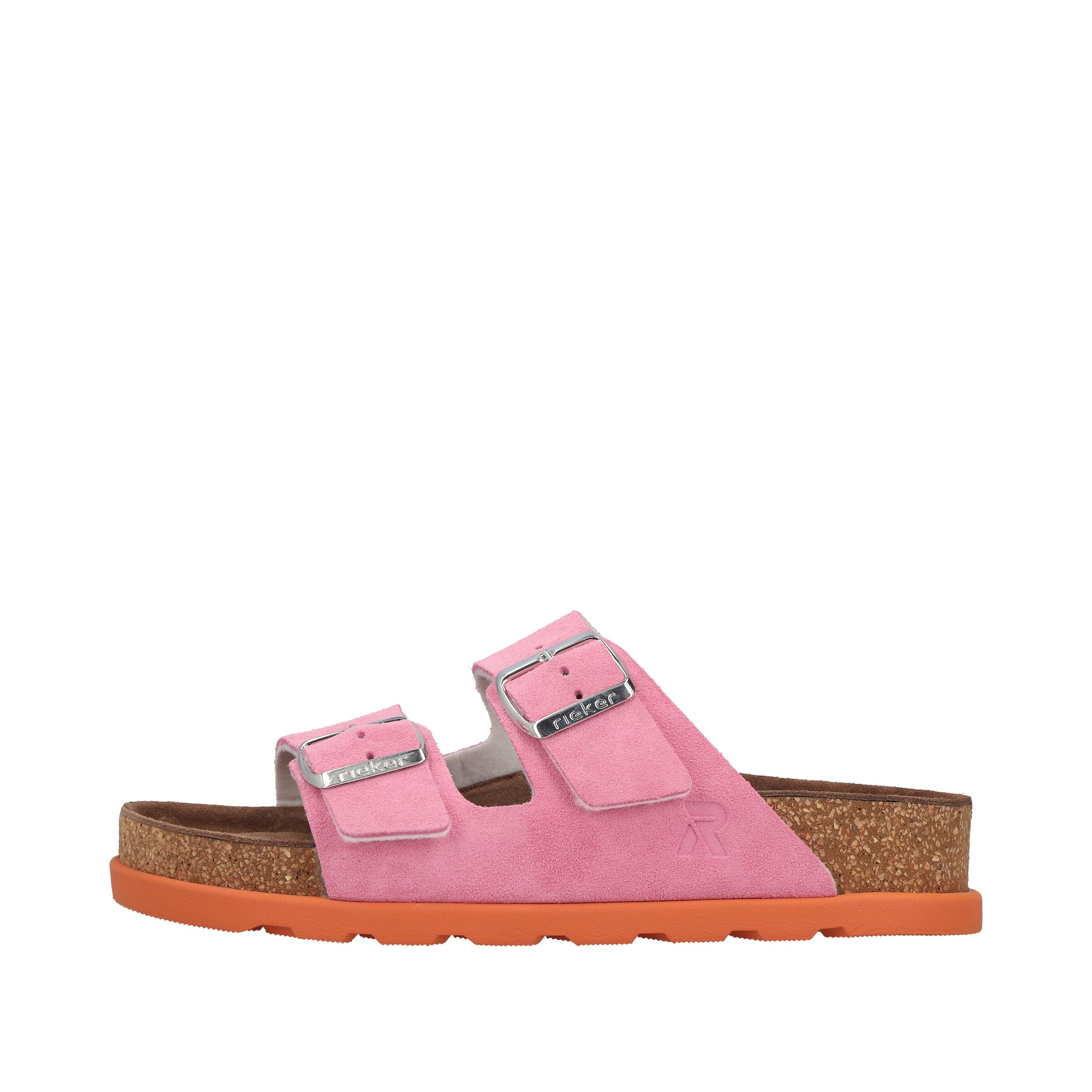 Rieker Pantolette in Pink: Vorderseite