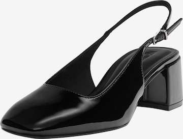 Pull&BearCipele s potpeticom i otvorenom petom - crna boja: prednji dio