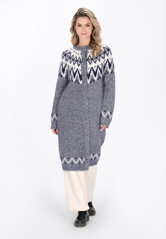 DreiMaster Vintage Knitted coat 'Vintage' in Blue: front