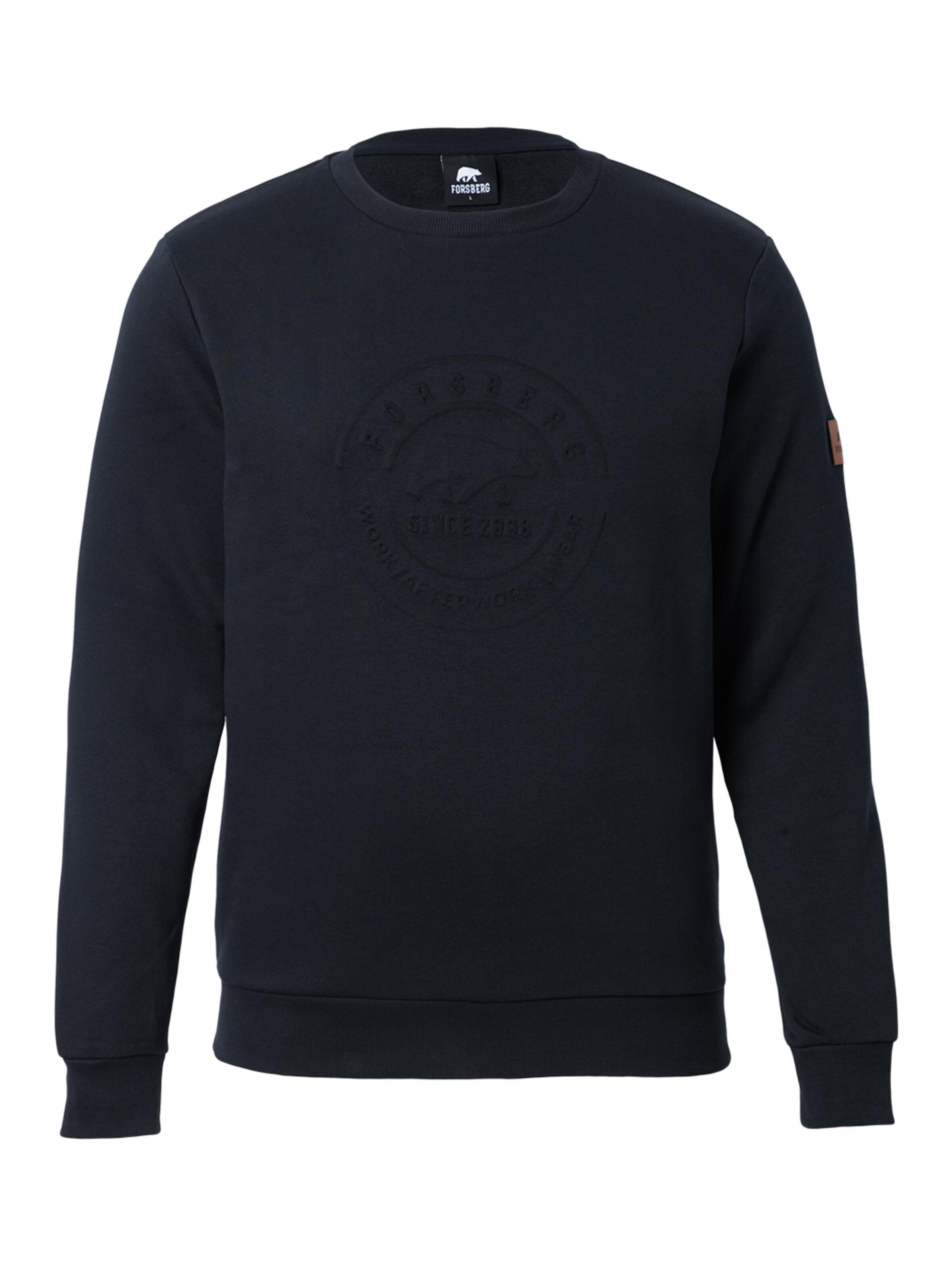 FORSBERG Sweatshirt 'Sweatshirt mit 3D Logo' in Black: front