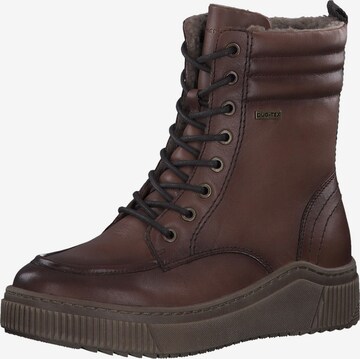 TAMARIS Lace-Up Ankle Boots in Brown: front